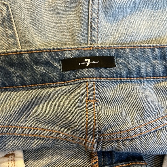 7 For All Mankind Monroe Long Shorts- time off with vintage cut hem - Picture 4 of 6